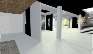 Projekt wnętrza salonu meblowego - wizualizacje.