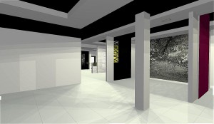 Projekt wnętrza salonu meblowego - wizualizacje.