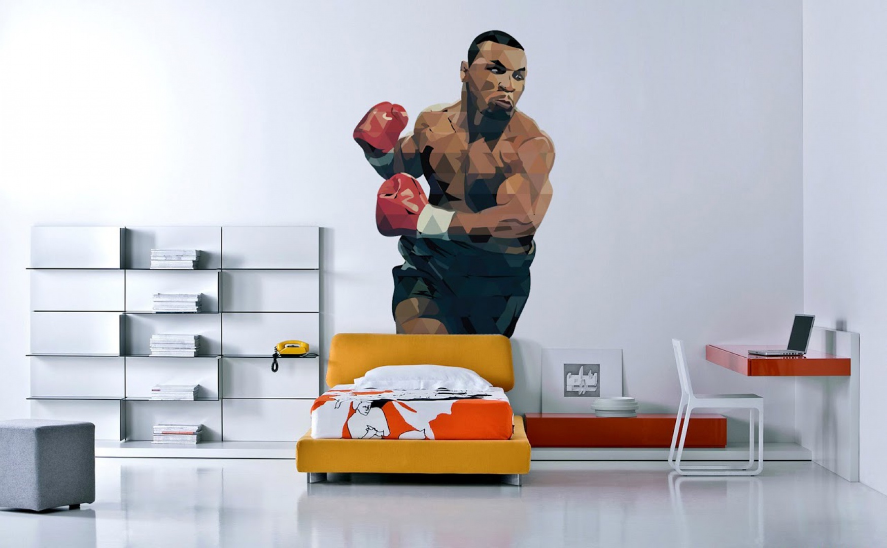 Fototapeta z gwiazdami sportu marki Myloview to propozycja do pokoju nastolatka. Słynni piłkarze, golfiści czy bokserzy na ścianie będą ciekawym odzwierciedleniem zainteresowań młodego gospodarza. Fot. Myloview.