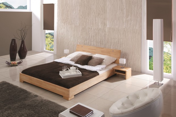 12 pomysłów na modną sypialnię w drewnie