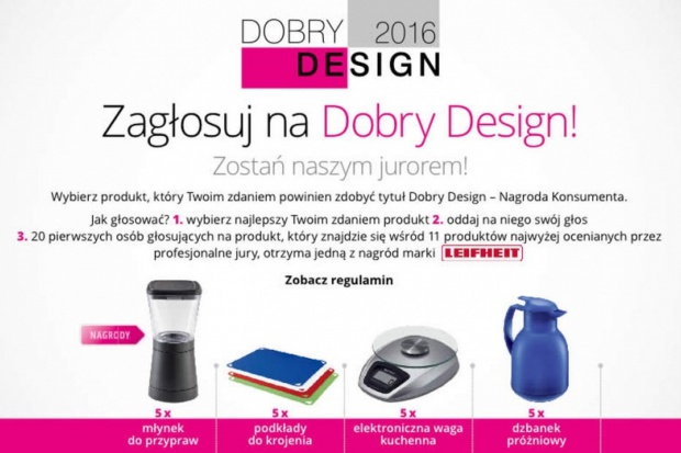 Nagrody za głosowanie konsumentów na Dobry Design 2016 przyznane. Zobacz listę zwycięzców