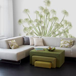 Piękne rośliny ozdobią ścianę salony - to tapeta/naklejka z kolekcji Photoart marki Mr Perswall. Fot. Mr Perswall. 