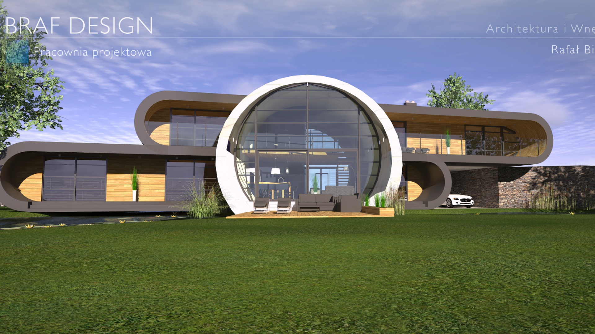 Projekt koncepcyjny ultranowoczesnego domu nad jeziorem. Fot. Braf Design