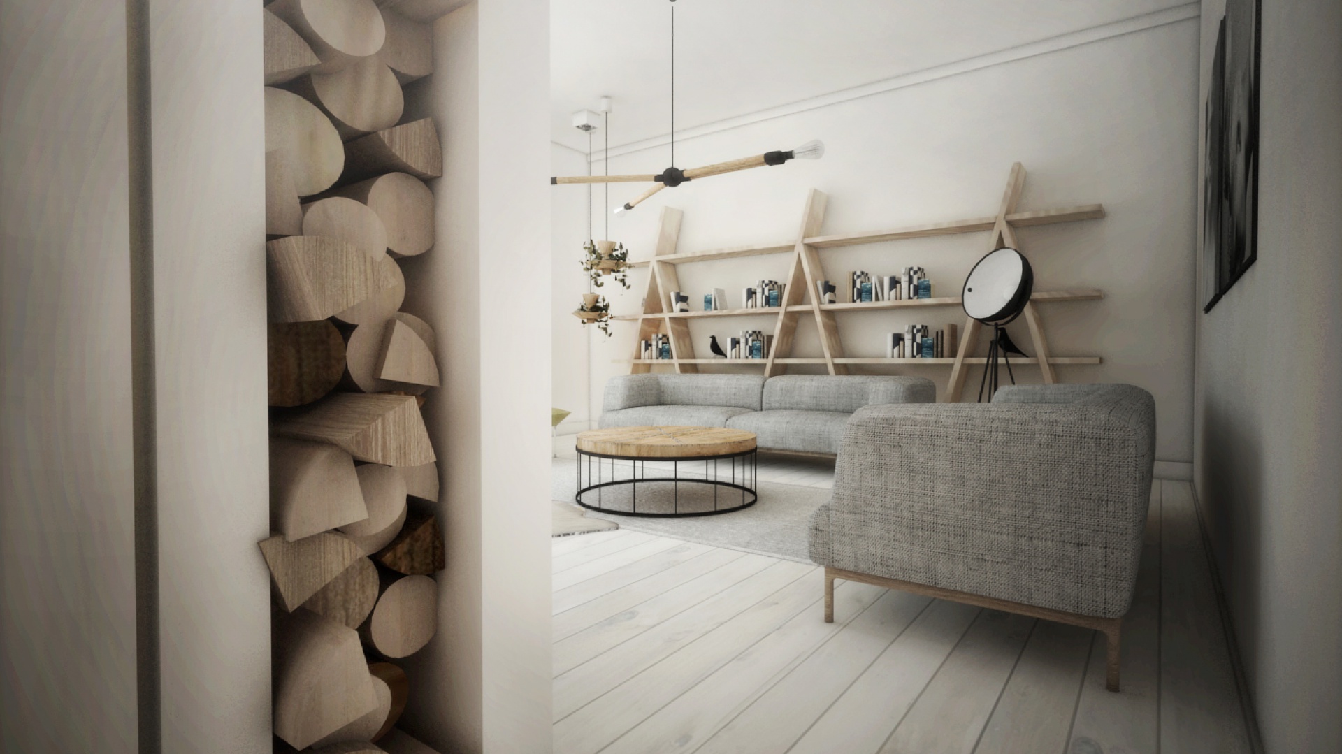 Przez wnętrze, właściciele chcieli podkreślić swoje fascynacje i szacunek do natury. Projekt Home And Wood