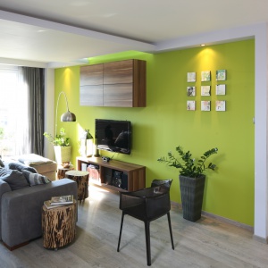 Prawie 20% respondentów wybrałoby meble w kolorze drewna do swojego mieszkania. Projekt: Arkadiusz Grzędzicki. Fot. Bartosz Jarosz