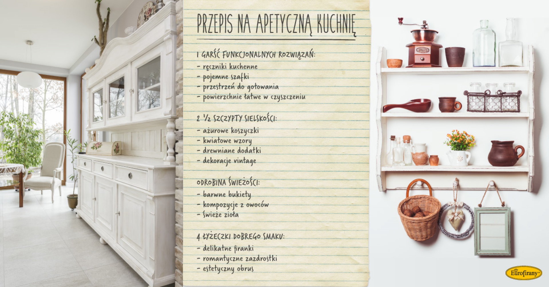 Apetyczna kuchnia. Infografika Eurofirany