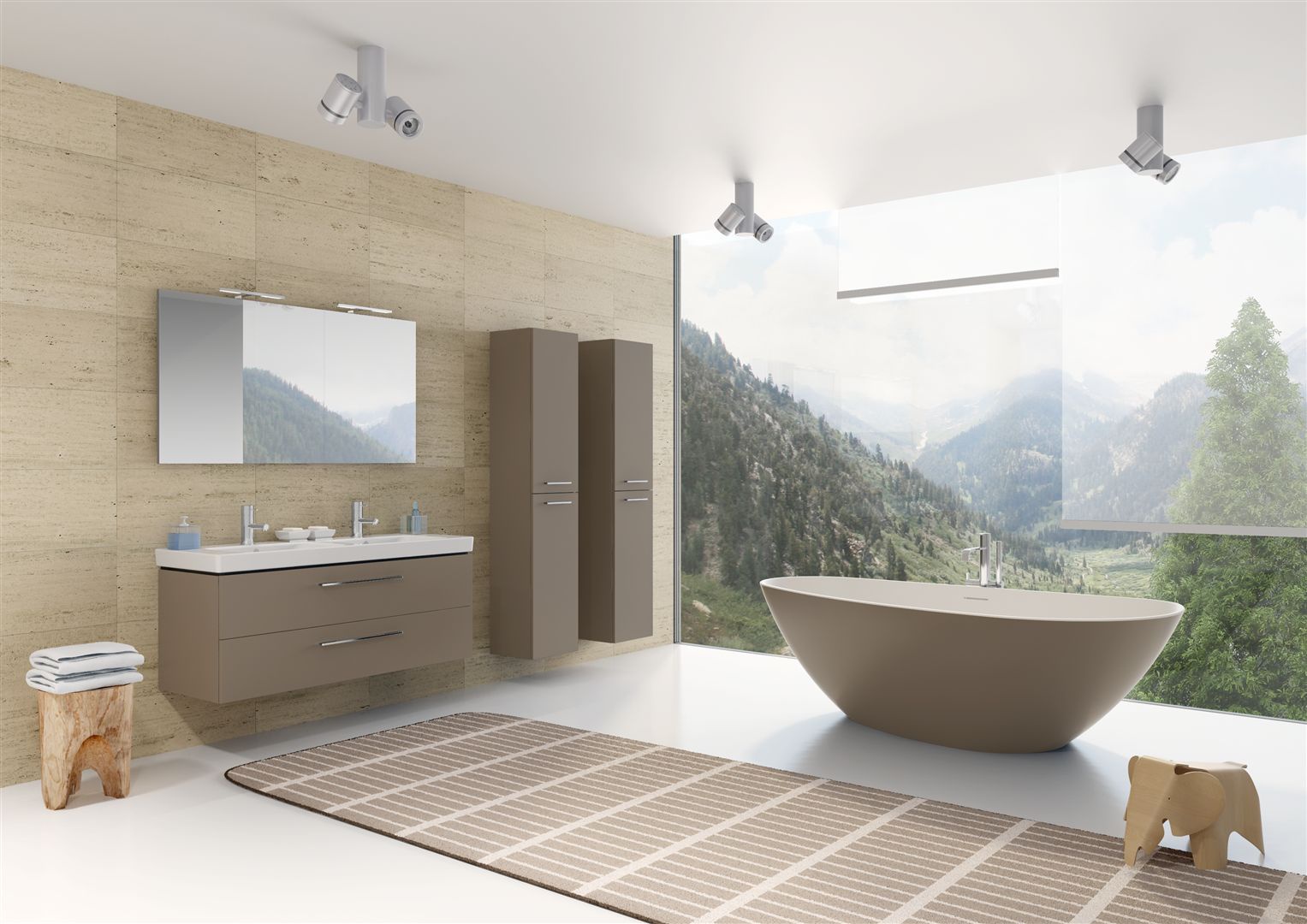 Wanna Granada z serii Solid Surface, wymiary 170x80 lub 190x90 cm, możliwy dowolny inny kolor na zewnątrz wanny. Produkt marki Riho, fot. materiały prasowe.
