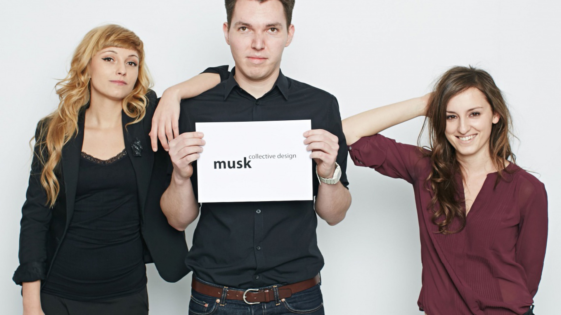 Weronika Kiersztejn, Józek Madej i Katarzyna Sąsiadek z biura projektowego Musk Collective Design.