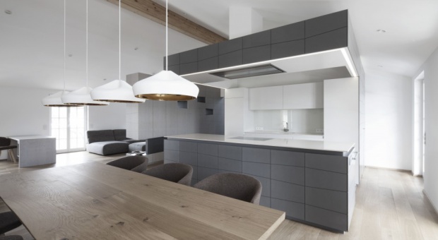 Apartament w Austrii: gotowy projekt minimalistycznego wnętrza