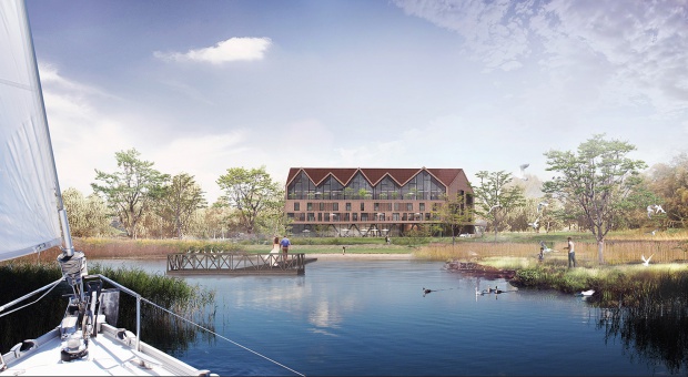 Klimatyczny projekt hotelu Mazury nad jeziorem