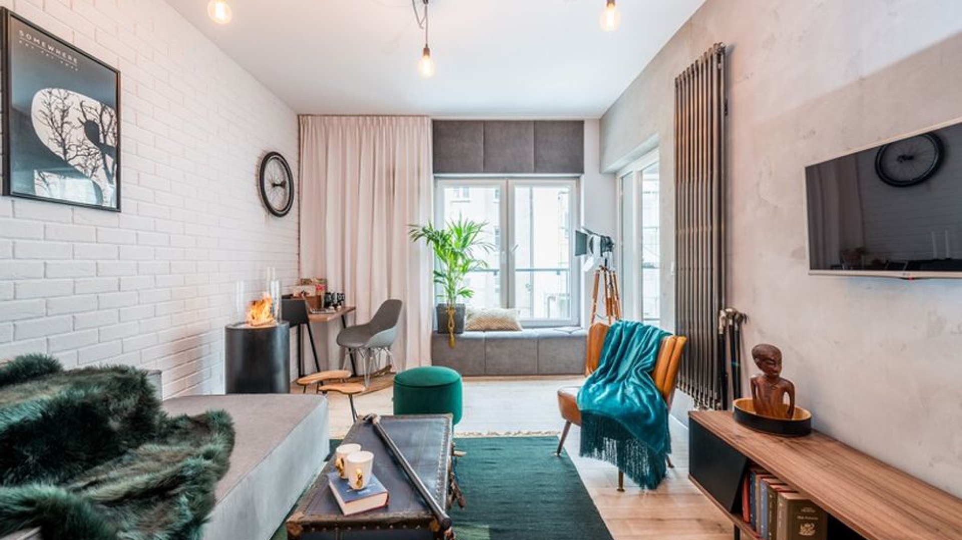 Apartament pokazowy Nowa Papiernia Ultra Nova aranżacja dla pary. Fot. Nowa Papiernia