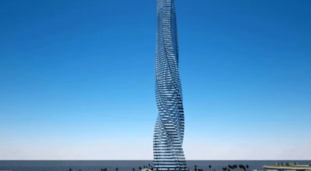Futurystyczny projekt wieżowca w Dubaju