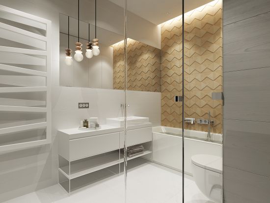 Realizacja architekta - Nowoczesna łazienka - jasna i ...