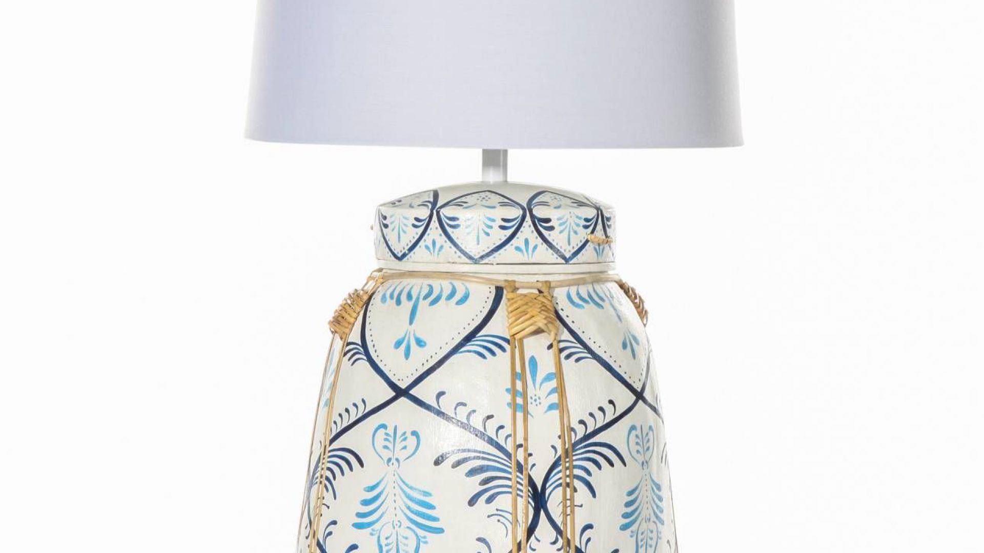 Prezenty na Dzień Matki. Lampa stołowa Blue Beetle Basket. Fot. Dekoria.pl