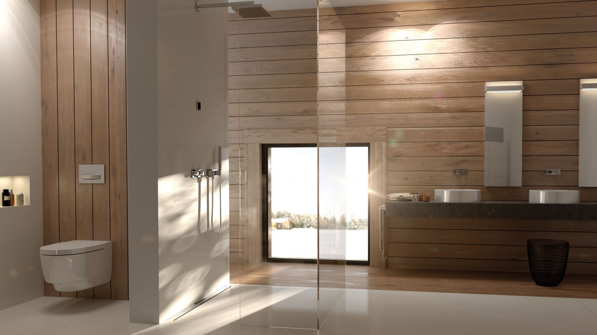 Nowe modele toalety myjącej Geberit AquaClean Mera - Classic i Comfort - stanowią mocny akcent i równocześnie harmonijnie wtapiają się w wystrój łazienki. Fot. Geberit