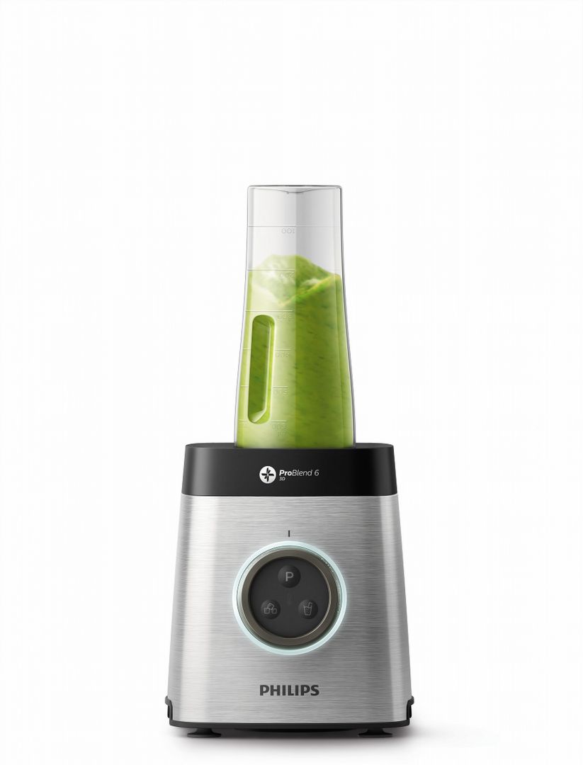 Świetnym sposobem na zwiększenie ilości warzyw i owoców w codziennej diecie jest przygotowywanie smacznych koktajli i smoothies w domu. Pomogą w tym blendery kielichowe. Fot. Philips