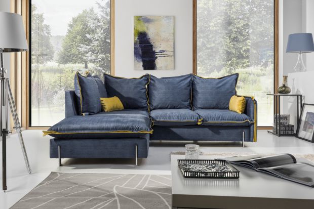 Narożnik Borgo to wygodny i elegancki mebel. Wyposażony został w luźne poduszki zarówno na oparciach, jak i na siedziskach. Produkt zgłoszony do konkursu Dobry Design 2018.