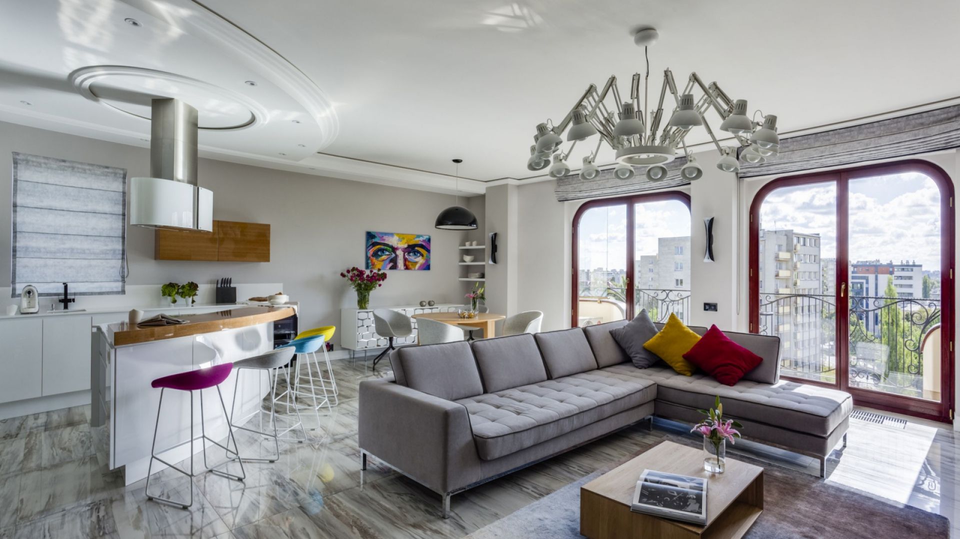 Apartament kosmopolity. Proj. Aleksandra Kurowska