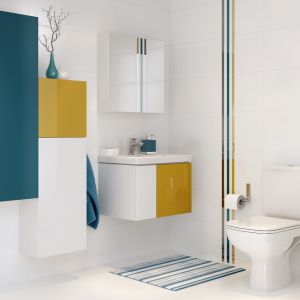 Aranżacja łazienki: piękna i praktyczna. Kolekcja mebli Colour. Fot. Cersanit 