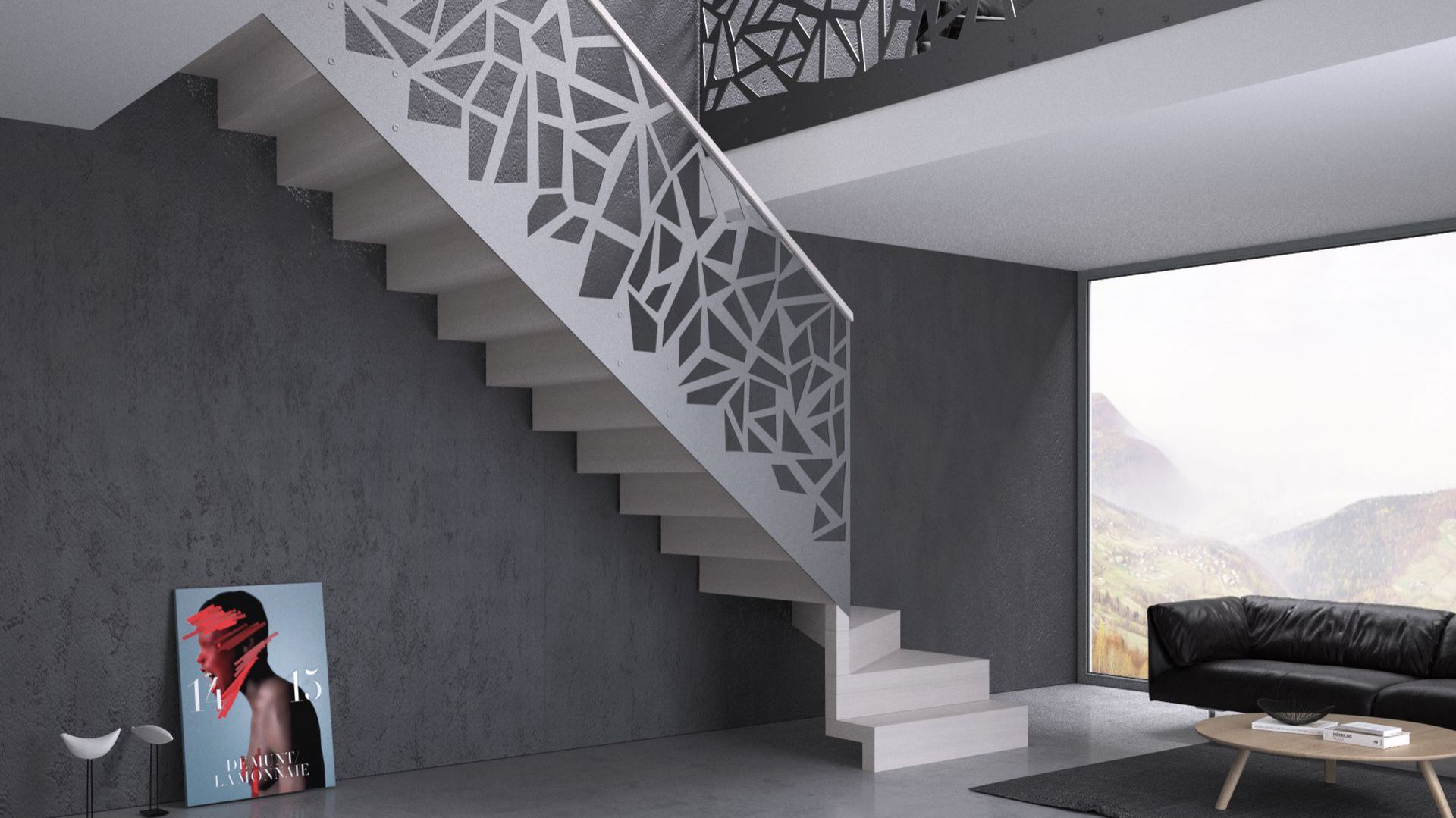 Model Otto z metalową balustradą o laserowo wycinanym wzorze. Fot. Rintal Polska