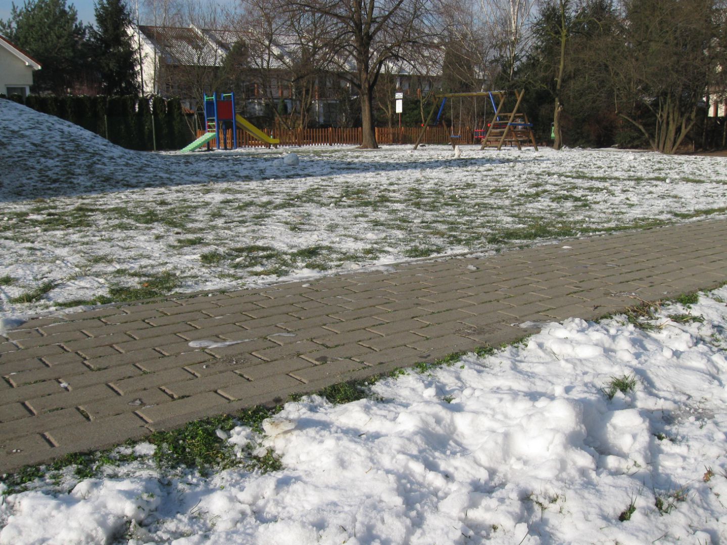 Odgarnięcie świeżego śniegu brzozową miotłą zupełnie wystarczy. Fot. Buszrem