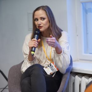 Maria Szymańska, DaWanda. V Forum Dobrego Designu: Re-Design. W stronę zrównoważonej przyszłości. Fot. Tomasz Wawer.
