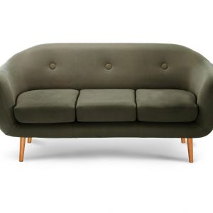 Sofa 3-osobowa Stella Vert Olive z kolekcji francuskiej projektantki Stelli Cadente. 1.699,90 zł. Fot. Westwing