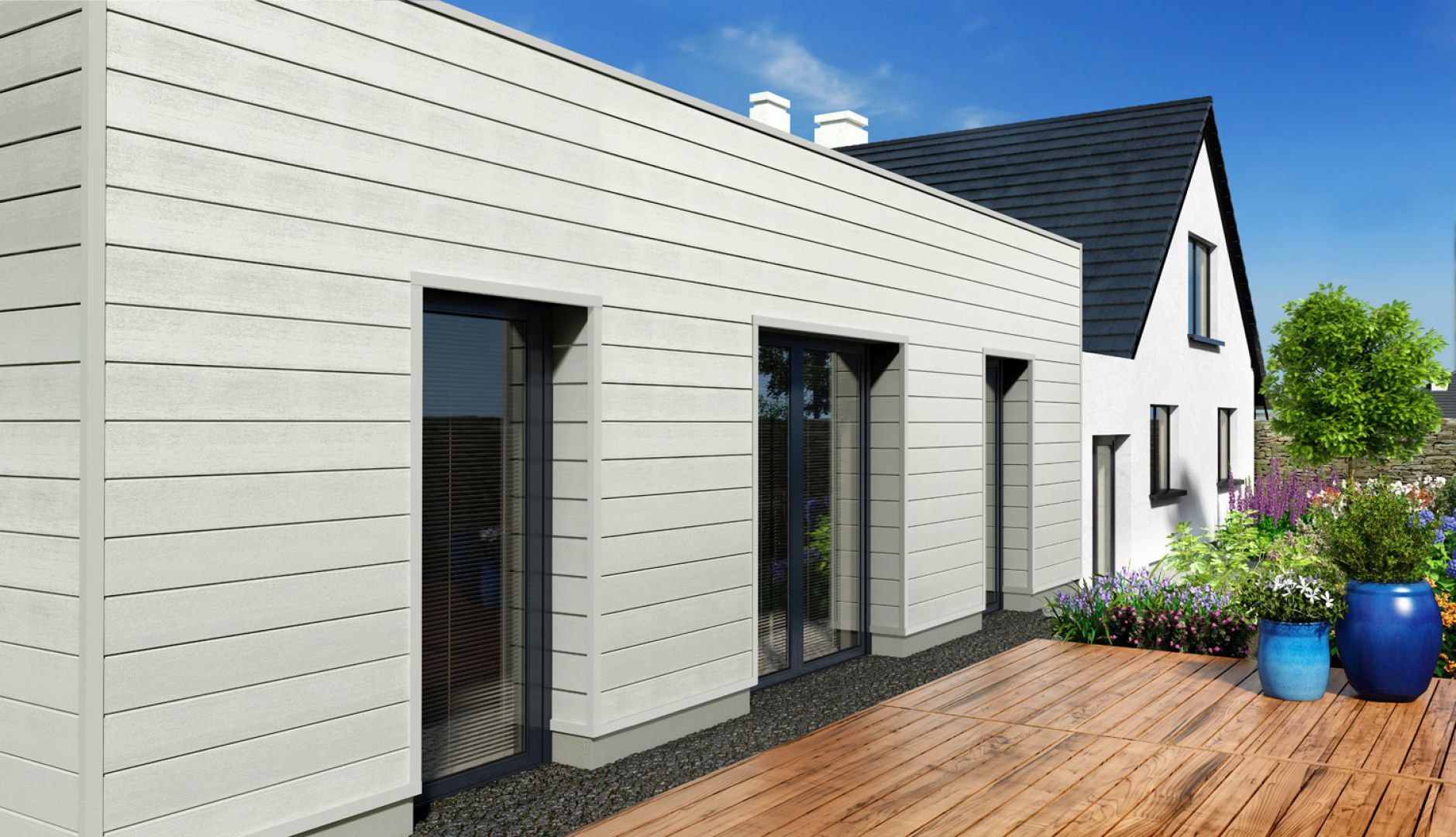 Elewacja domu w zgodzie z naturą: Kerrafront Modern Wood. Fot. Vox