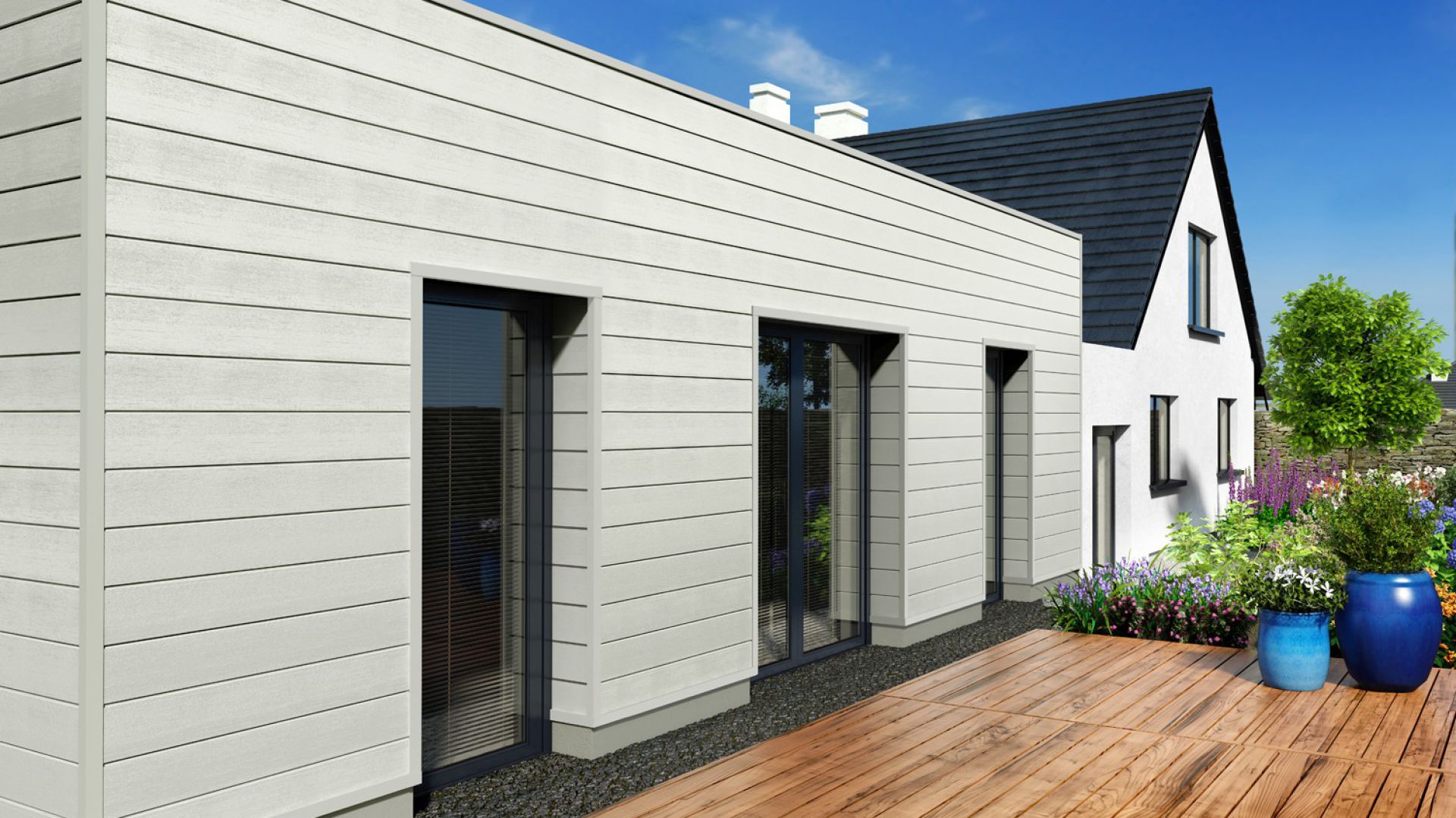 Elewacja domu w zgodzie z naturą: Kerrafront Modern Wood. Fot. Vox