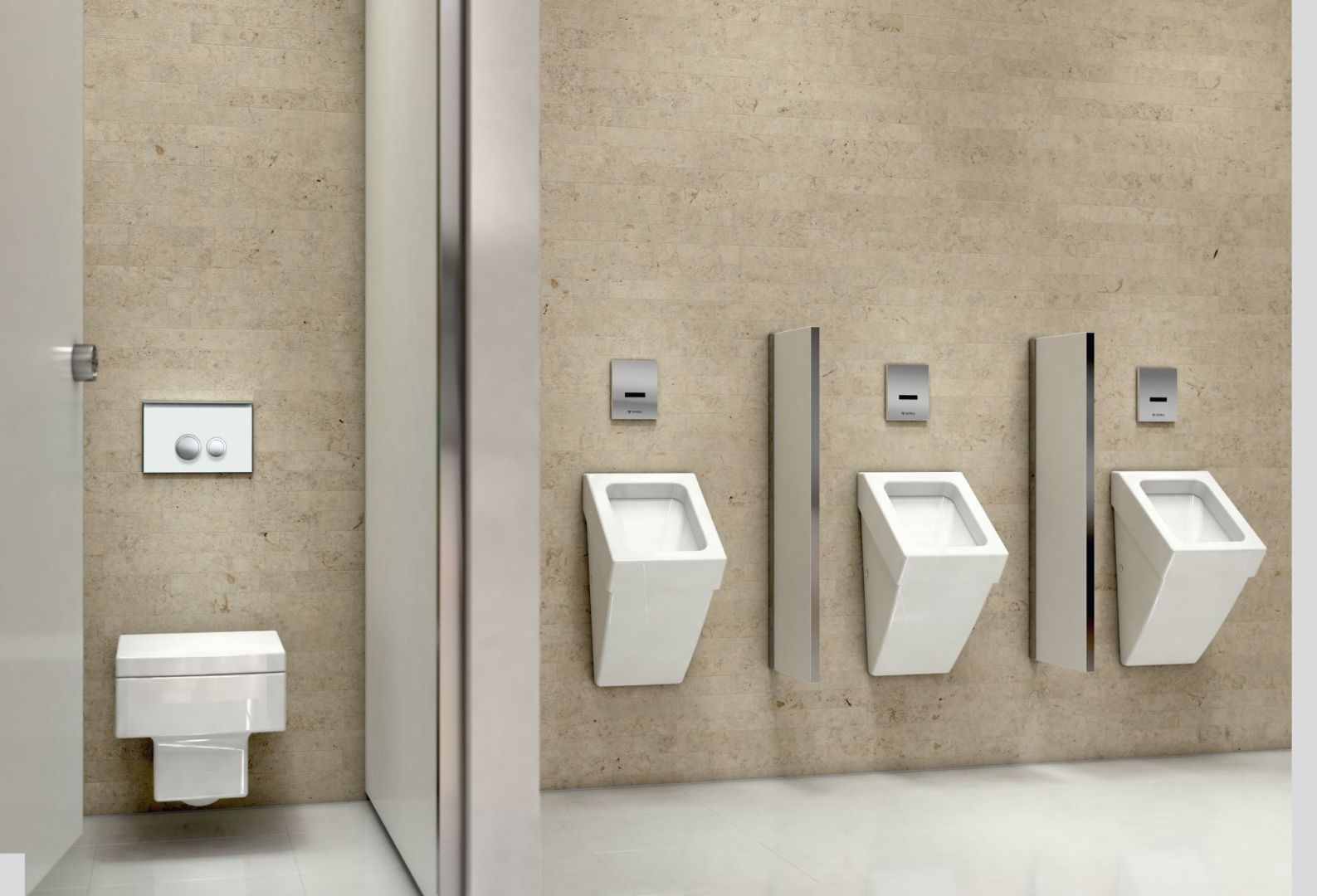 Minimalizm wyposażenia to już obowiązujący kierunek w designie armatur łazienkowych, szczególnie tych, które znajdują zastosowanie w intensywnie eksploatowanych budynkach. Fot. Schell