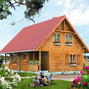 Piękny drewniany dom sprawdzi się jako mieszkanie całoroczne, jak również jako dom letniskowy. Projekt: arch. Tomasz Sobieszuk. Fot. Biuro Projektów MTM Styl