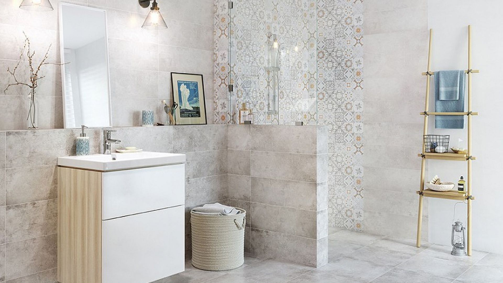 Płytki ceramiczne z kolekcji Concrete Style dostępne w ofercie firmy Cersanit. Fot. Cersanit