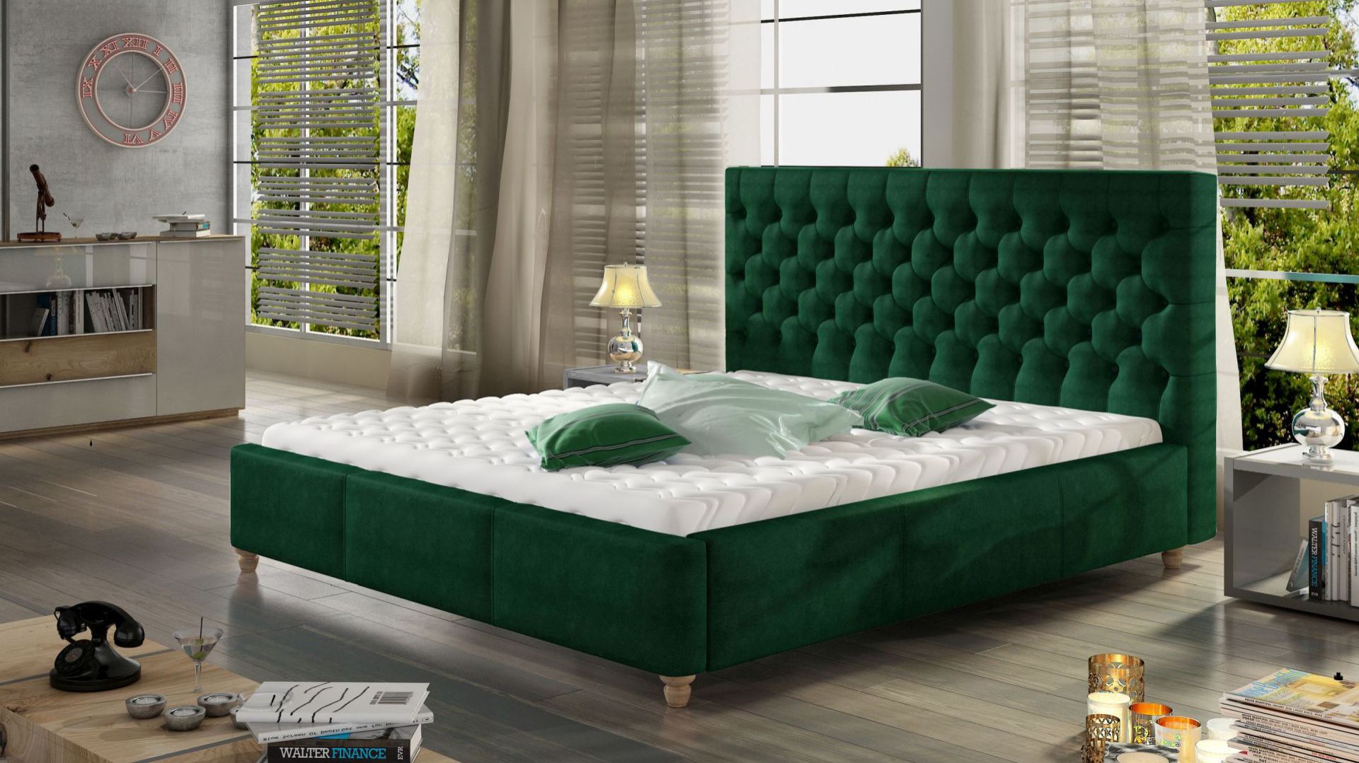 Łóżko tapicerowane Chester marki Comforteo. Fot. Comforteo