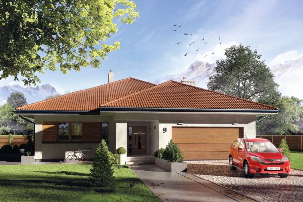 Decyma 6 to projekt nowoczesnego domu idealnego dla 4-5-osobowej rodziny. W bryle budynku zaprojektowano dwustanowiskowy garaż.