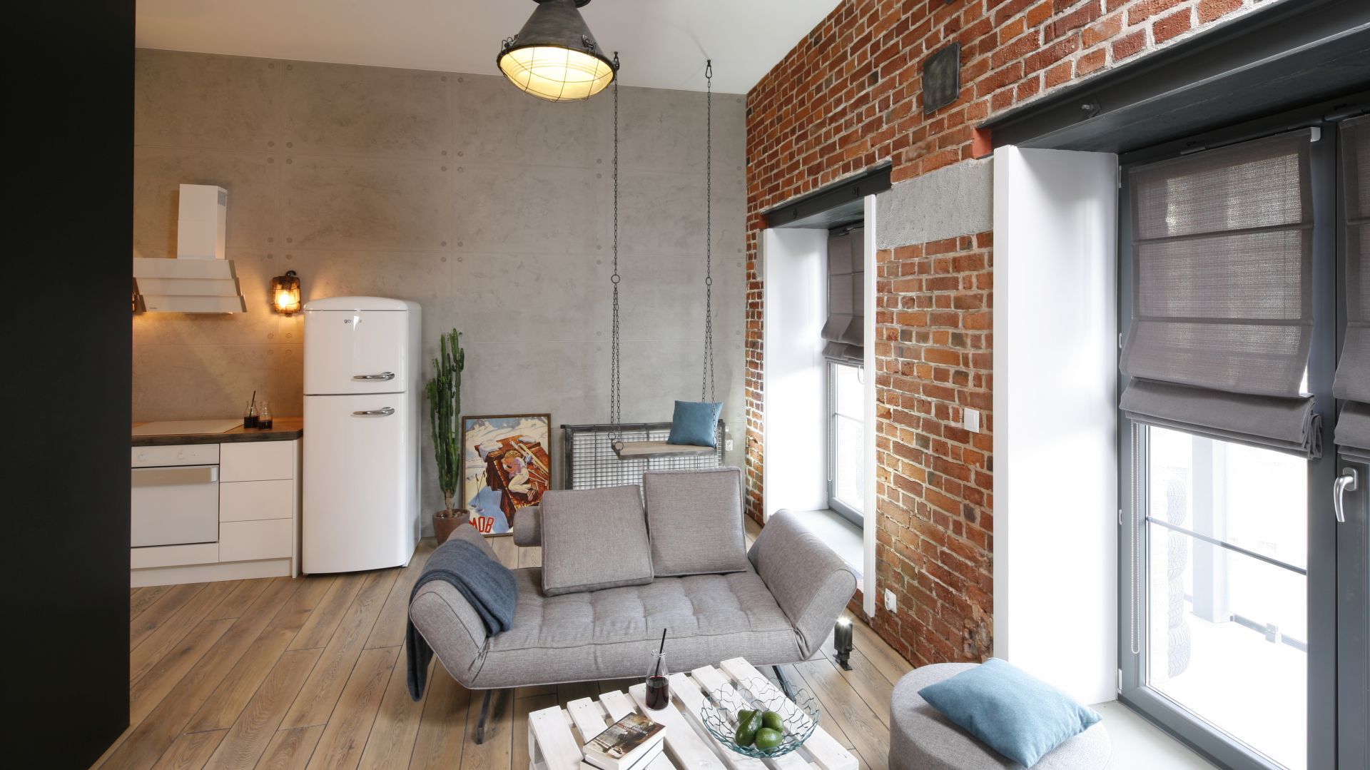 Wnętrze w stylu loft. Projekt: Nowa Papiernia. Fot. Bartosz Jarosz