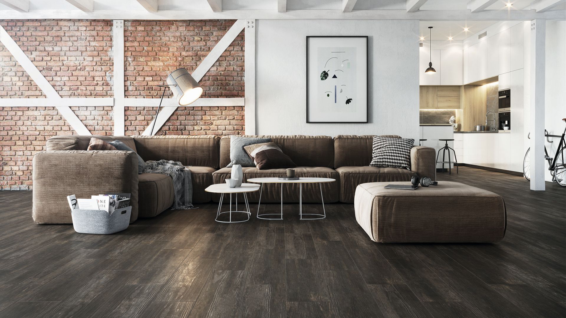 Kolekcja inspirowanych wzorem dębu płytek gresowych Nordic Oak Brown, to doskonała propozycja dla osób poszukujących niebanalnych, a zarazem praktycznych rozwiązań. W kolekcji znajdują się dwie płytki, których powierzchnia imituje lekko postarzane deski. Dostępna w ofercie firmy Opoczno. Cena: 119,99 zł/m2. Fot. Opoczno