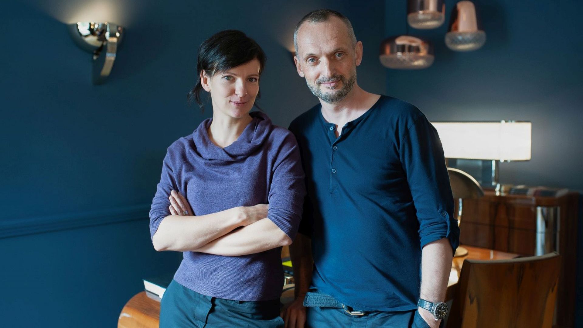 Agnieszka Kuratczyk oraz Szymon Tarnowski - duet, tworzący na co dzień markę Tarnowski Division. Fot. Lidia Skuza