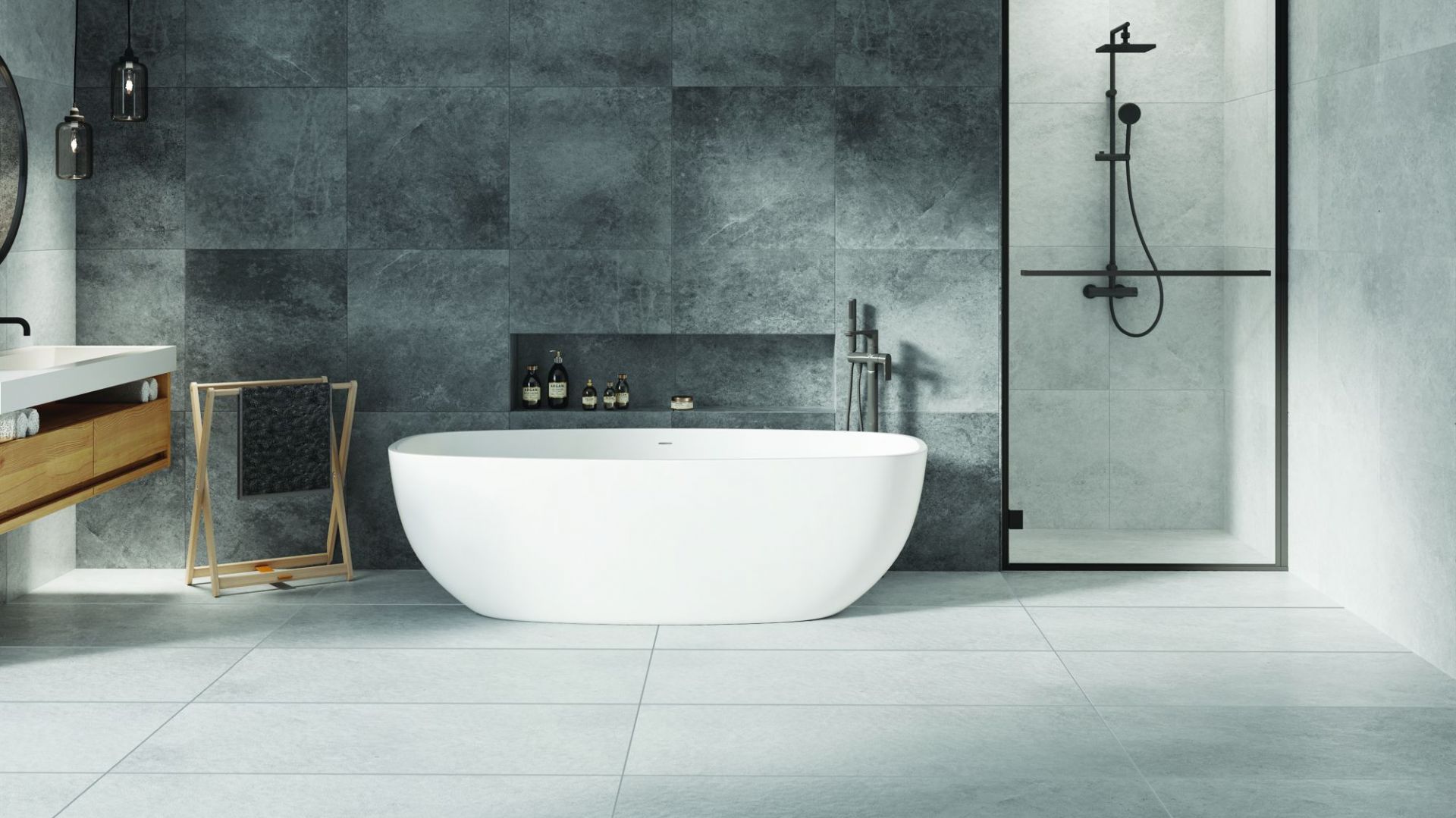 Płytki ceramiczne - kolekcja Tacoma, inspirowana pięknem naturalnego kamienia. Fot. Cerrad