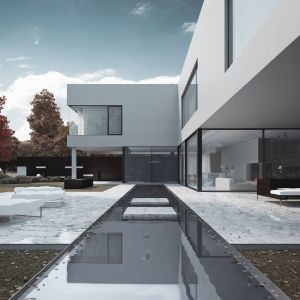 Minimalistyczny styl - architektura w japońskim stylu . Projekt: Aga Kobus, Grzegorz Goworek. Fot. Studio.O.