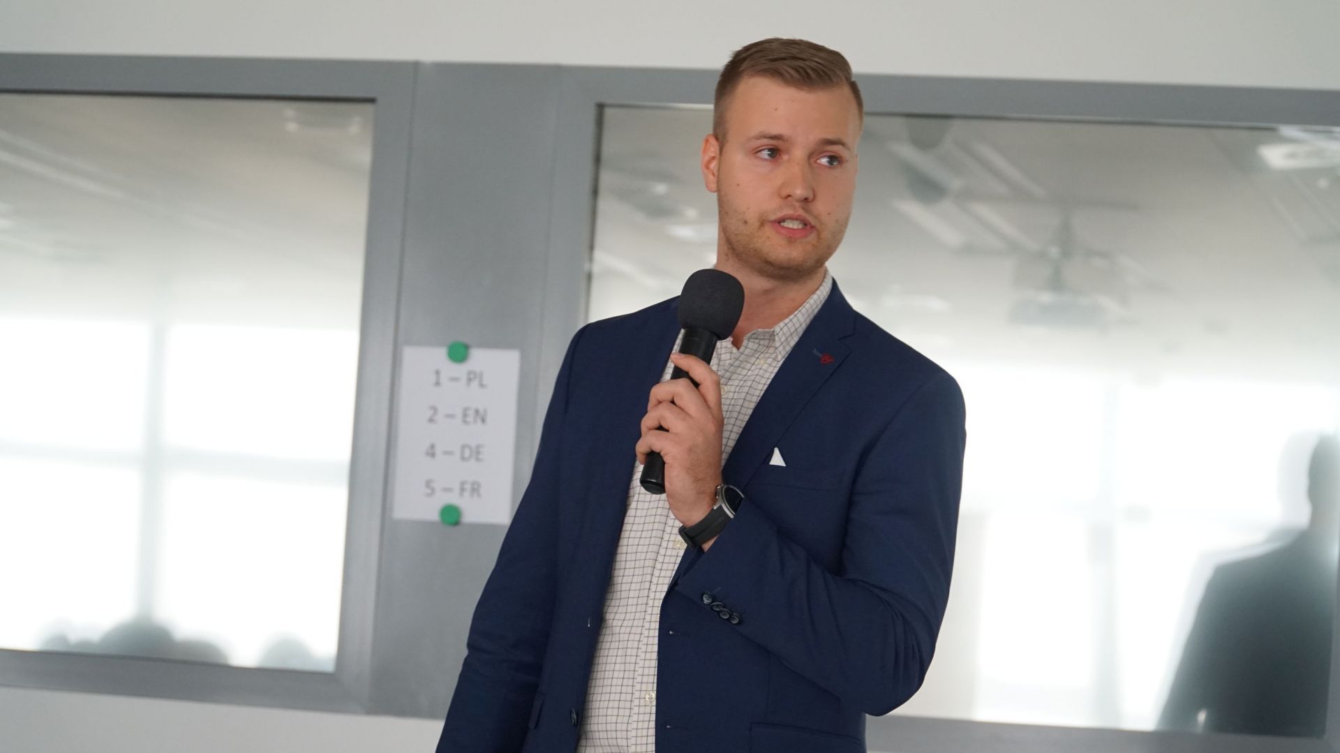 Studio Dobrych Rozwiązań w Warszawie 26 września 2018. Cezary Fisz z firmy Fibaro