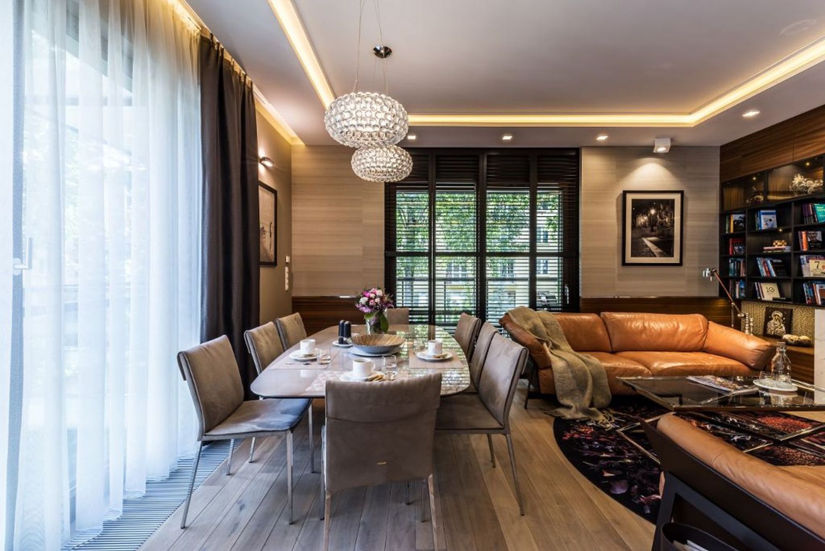 Rodzinny apartament na Saskiej Kępie - salon. Projekt: Viva Design. Fot. Dekorian Home