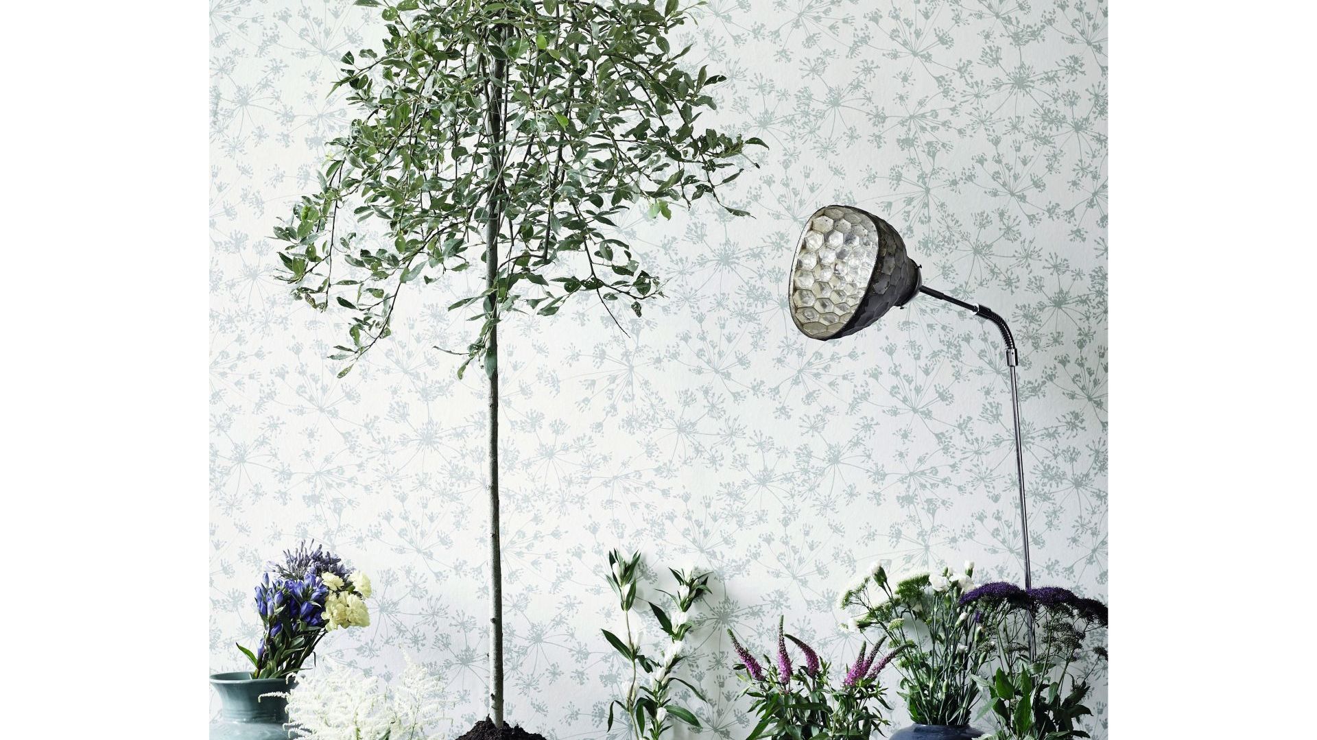 Inspiracją do powstania kolekcji był spacer po ogrodzie botanicznym w Kopenhadze. Wzory przedstawiają roślinne elementy w nowej odsłonie, a nacisk położono na zachowanie efektu rysunku odręcznego. W skład kolekcji wchodzi 7 wzorów w przeróżnych kolorystykach: Butterflies, Willow, Eucalyptus, Botanica, Pansyl Flower, Parsley i Birch Leaves. Fot. Flügger