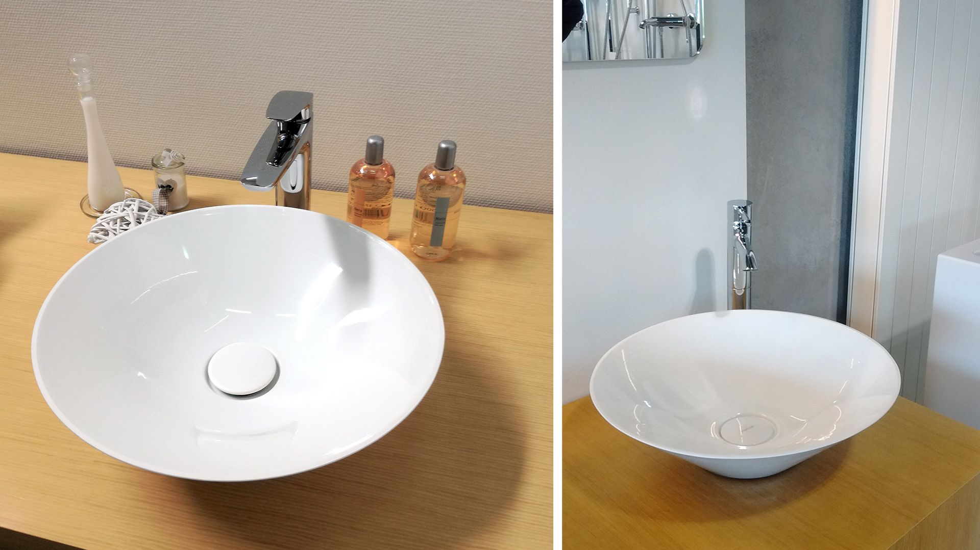 Umywalki mineralne VIGOUR individual. Produkt zgłoszony do konkursu Dobry Design 2019.