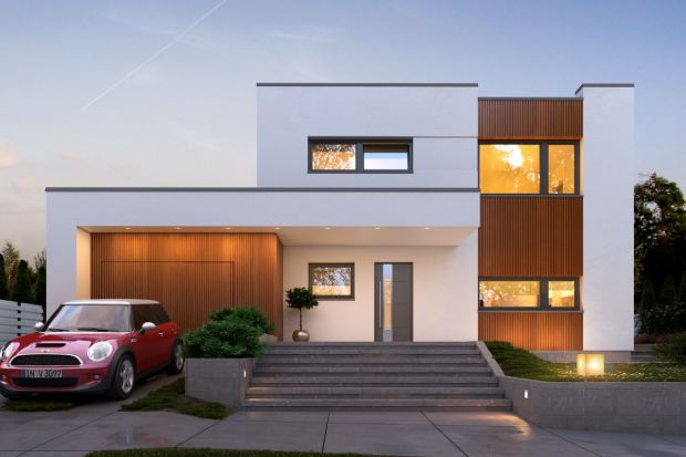 Nowik to nowoczesny, piętrowy dom jednorodzinny z garażem. Projekt o powierzchni użytkowej 155 metrów kwadratowych pozwoli na komfortowe zamieszkanie współczesnej rodzinie.