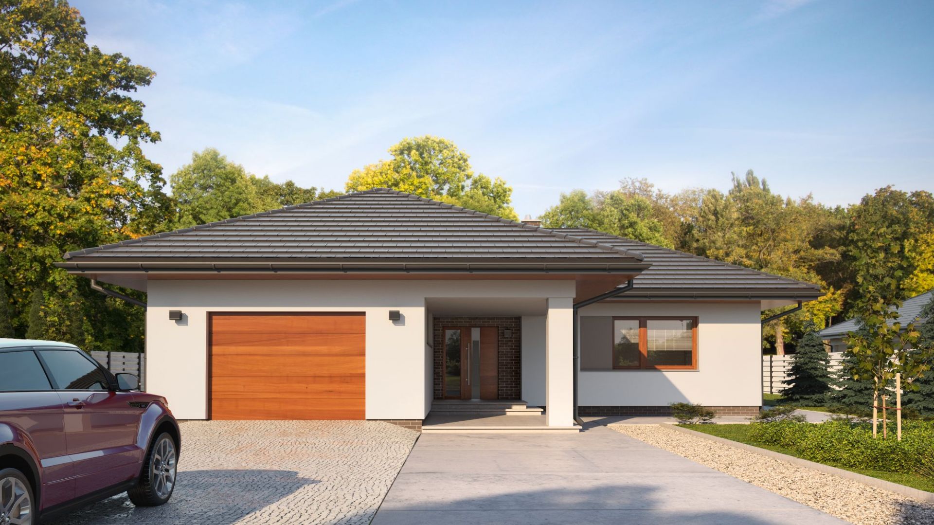 Dzięki ustawnej i ergonomicznie rozplanowanej przestrzeni, z wyraźnym podziałem na strefy, dom jest wygodny i funkcjonalny w użytkowaniu. Dom Nika 4. Projekt: arch. Rafał Zdanowicz, arch. Tomasz Siemieniuk. Fot. Archetyp