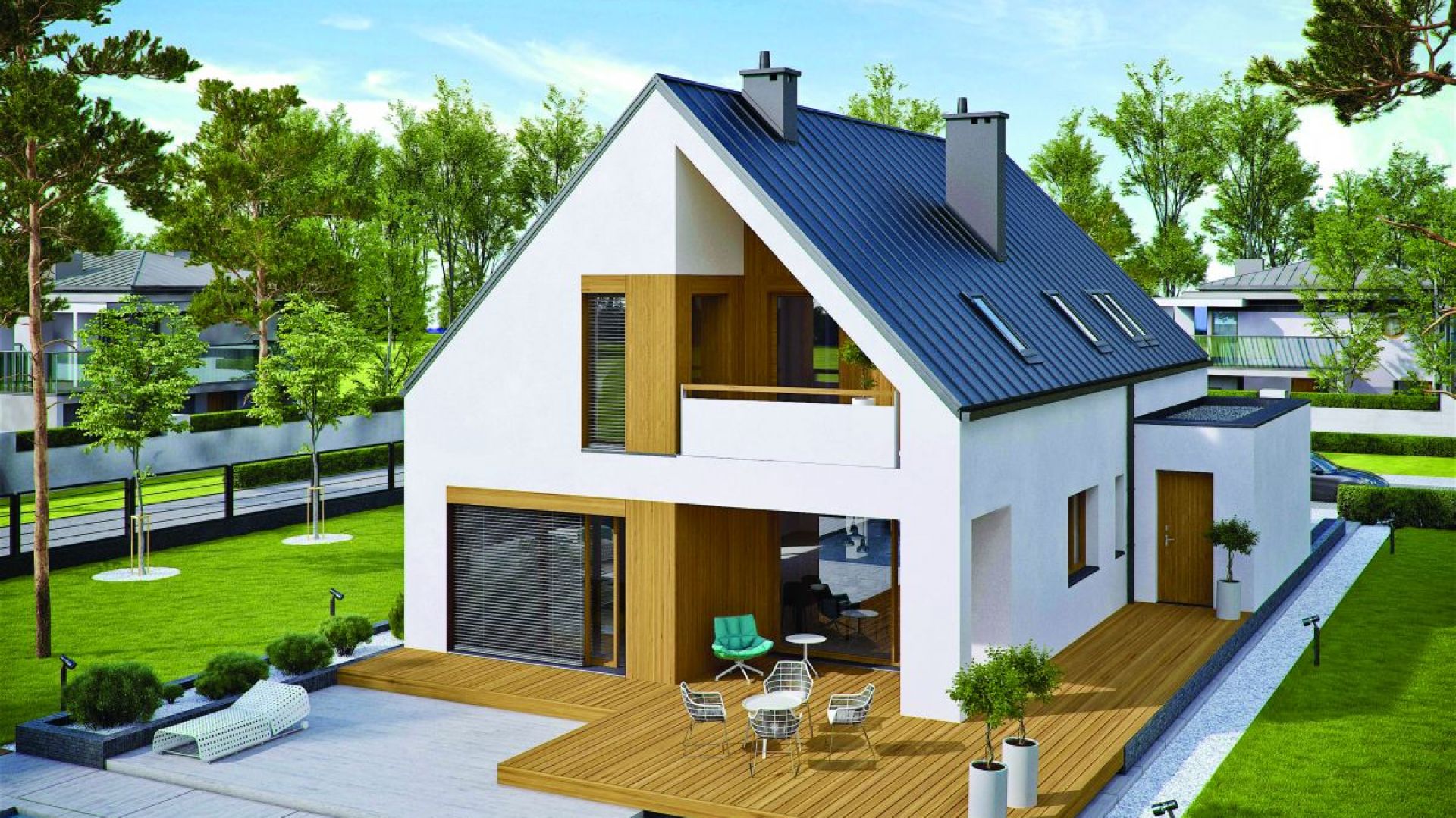 Dzięki prostej konstrukcji projekt jest szybki i tani w budowie, a ponadto bardzo ciepły oraz ekonomiczny w utrzymaniu. Projekt: arch. Artur Wójciak. Fot. Pracownia Projektowa Archipelag
