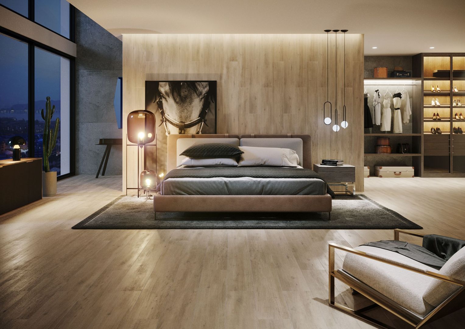 Drewnopodobne gresy z kolekcji Grand Wood Natural (20x180 cm); mocniejsze usłojenie oraz niepowtarzalna faktura pozwolą stworzyć industrialny jak i loftowy klimat. Fot. Opoczno