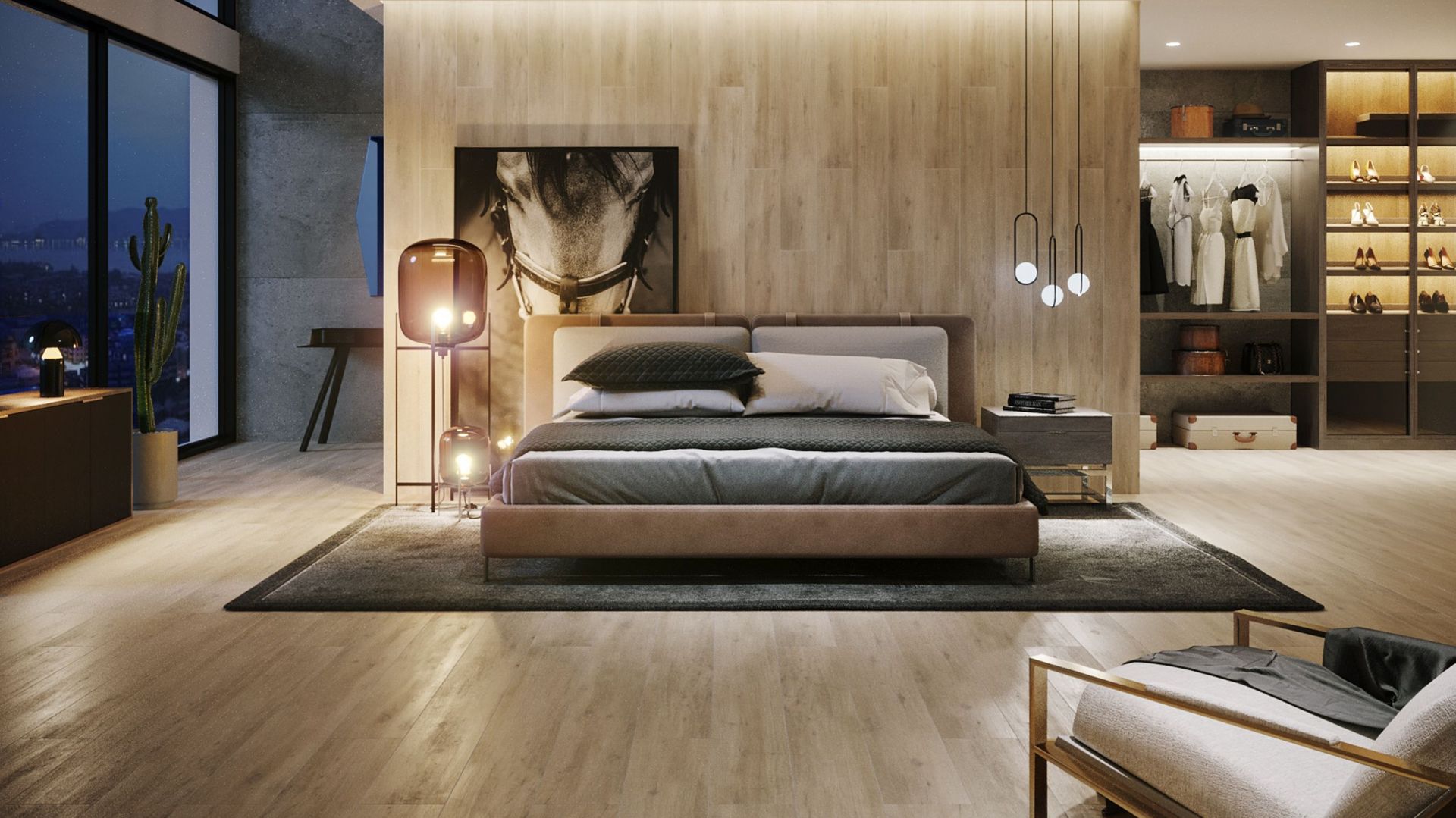 Drewnopodobne gresy z kolekcji Grand Wood Natural (20x180 cm); mocniejsze usłojenie oraz niepowtarzalna faktura pozwolą stworzyć industrialny jak i loftowy klimat. Fot. Opoczno