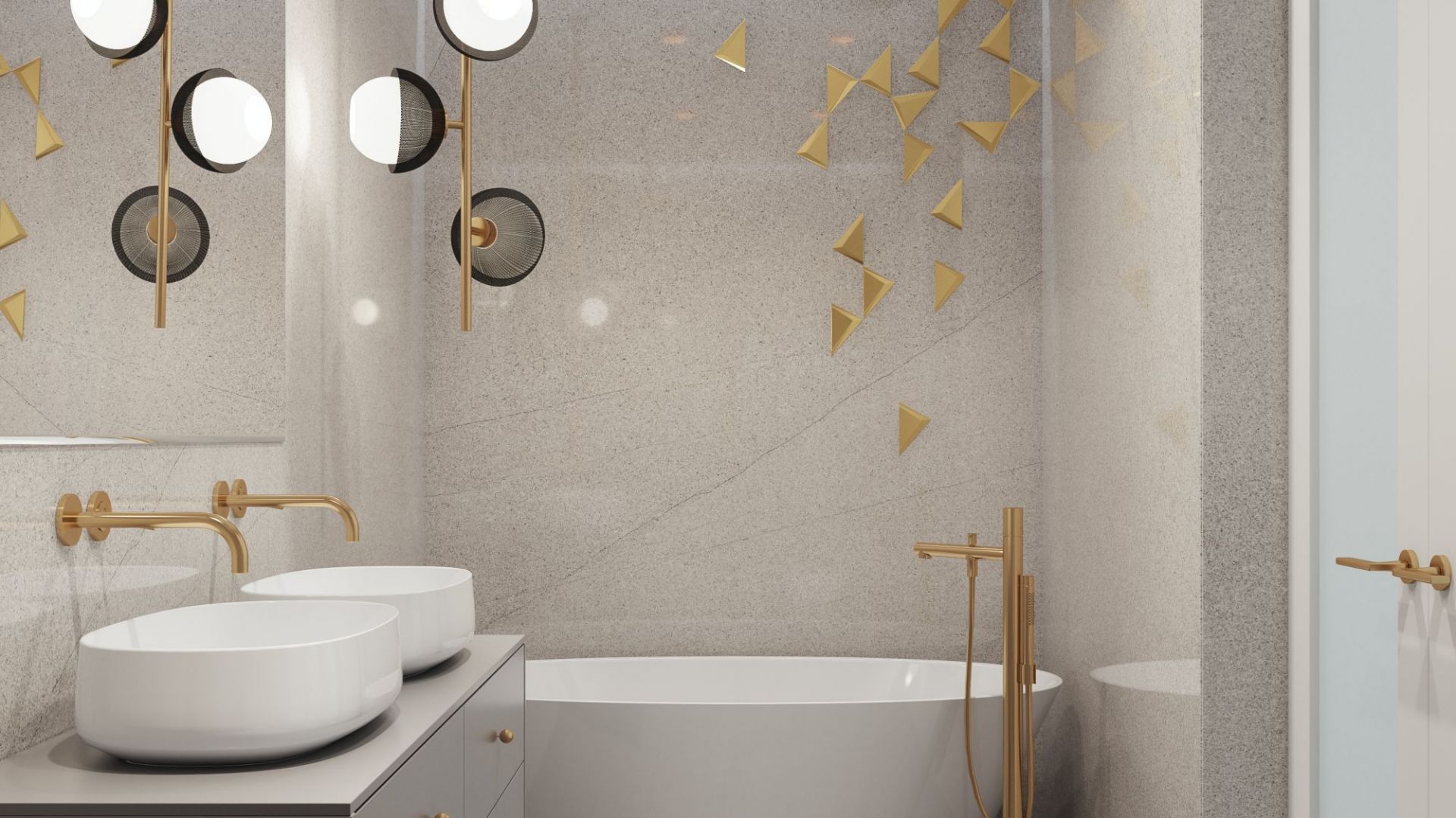 Mosiężne dekoracje ścienne. Fot. Pap Deco