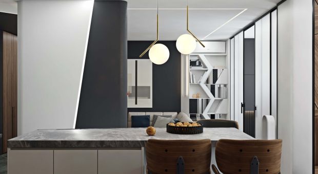 Męski azyl: zobacz wnętrza nowoczesnego apartamentu